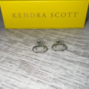 Kendra Scott Silver Elisa Iridescent Drusy Studs